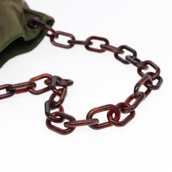 Authentic PRADA Shoulder Bag Nylon Leather Green - Picture 14 of 16